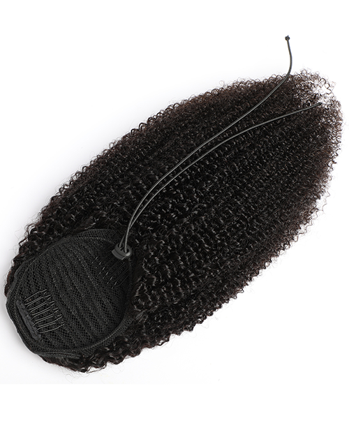 Jessies Wig Afro Kinky Curly Drawstring Ponytail Brazilian Human Hair Ponytail