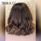 Xrs Beauty Hair Chestnut Brown Messy Bob Wig with Highlights [BOB41]