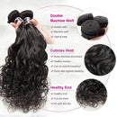 CurlyMe Natural Wave Virgin Human Hair 3 Bundles With 4x4/5x5 Closure Natural Black