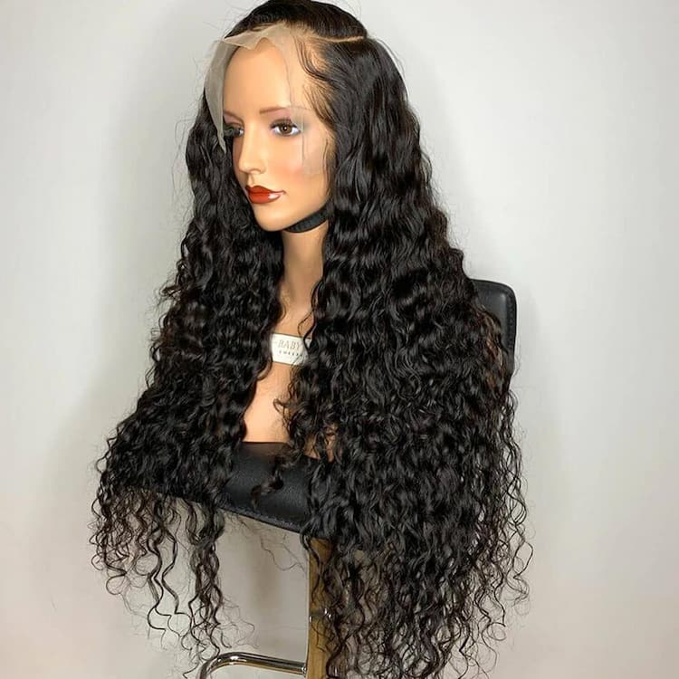 T Part Wig Water Wave Lace Front Wigs Human Hair Wig for Black Women