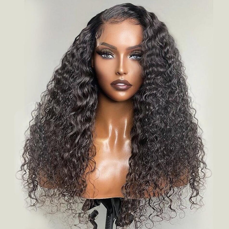 Transparent Loose Deep Wave Wig 4X4 Lace Closure Wig Curly Human Hair Wigs