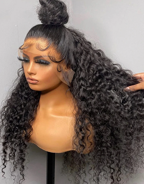 Jessies Wig Water Wave Full Lace Wig With 4C Hairline Edge Brazilian Human Hair Wigs