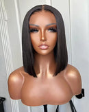 Jessies Wig Glueless Clear HD Lace Straight Short Bob Human Hair Wigs Brazilian 13X4 Lace Front Bob Wigs