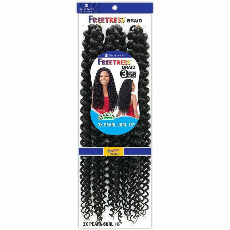 FreeTress Synthetic Crochet Braids - 3X Pearl Curl 18"