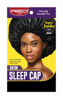 Red By Kiss Satin Sleep Cap Super Jumbo - Black HSL03