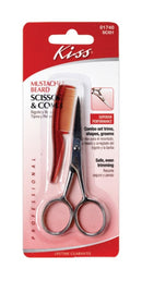 KISS Mustache/Beard Scissor & Comb 2Pcs SCI02