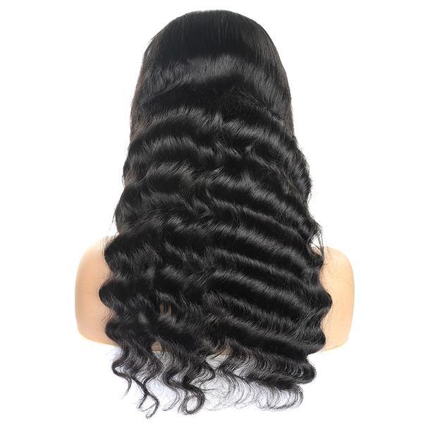 Transparent Loose Deep Wave Wig 4X4 Lace Closure Wig Curly Human Hair Wigs