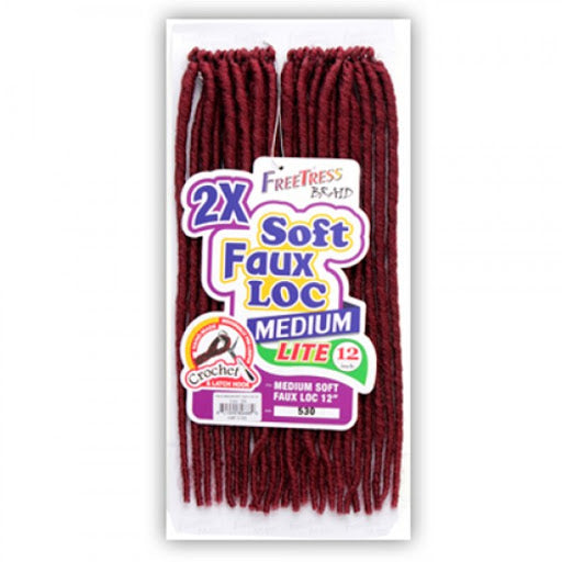 Free Tress 2x Soft Faux Loc Medium Lite 12"