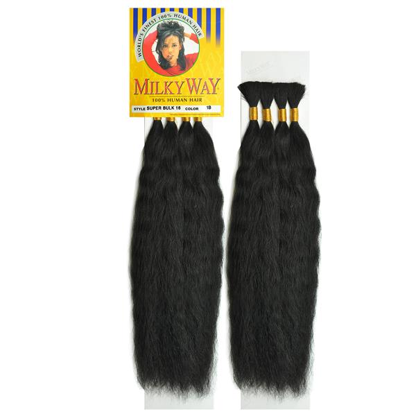 MilkyWay 100% Human Hair Super Bulk Wet&Wavy 18" Braiding Hair