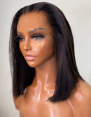 Jessies Wig Glueless HD Lace Pre cut 13x4 Short Blunt Cut Bob Lace Wig 4x4 Brazilian Remy Straight Hair Wigs