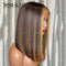 Xrs Beauty Hair Shoulder Length Caramel Brown Lace Front Bob Wig with Blonde Highlights [BOB53]