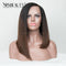 Xrs Beauty Hair 14 Inch Yaki Straight Brown Ombre Lace Front Bob Wig [BOB50]