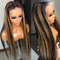 Balayage Highlight Wig Transparent 13X4 Lace Front Wigs Straight Human Hair Wig