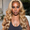 #27 Honey Blonde 13X4 Lace Front Human Hair Wigs Body Wave Colored Wigs