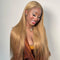 Straight #27 Honey Blonde 13X4 Lace Front Wig Human Hair Colored Wigs For Women