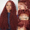 Mslynn Reddish Brown Deep Curly Hair 13x4 Lace Front Wig