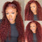 Mslynn Reddish Brown Deep Curly Hair 13x4 Lace Front Wig