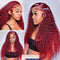 Mslynn 99J Burgundy Deep Wave 13x4 Lace Front Wig