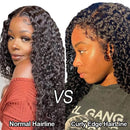 4C Edges Hairline Wig 13x4 Lace Frontal Wig Kinky Curly Wig Glueless Lace Wig