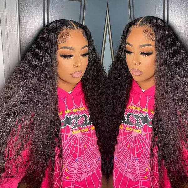 Mslynn Transparent 13x4 Lace Front Wig 100% Virgin Hair Kinky Curly Glueless Lace Wig