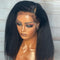 Mslynn Type 4 Hairline Kinky Straight 13X4 Lace Front Wig Realistic Kinky Edges Yaki Straight Wig