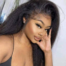 Mslynn Kinky Straight HD 13X4 Lace Front Human Hair Wigs Yaki Straight Hair