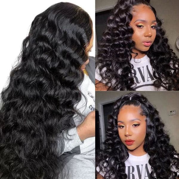 Mslynn Loose Deep Wave Hair 13X4 Lace Front Wig Transparent Lace Wigs