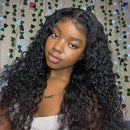 4C Edges Water Wave Wig 13x4 Lace Front Wigs For Women Type 4 Hairline Wig Pre Plucked Hair