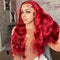 Red Body Wave 13X4 Lace Front Wig Human Hair Wigs