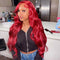 Red Body Wave 13X4 Lace Front Wig Human Hair Wigs