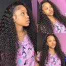 Mslynn 13x6 Lace Front Wig Curly Human Hair Wig Transparent Kinky Curly Lace Front Wig