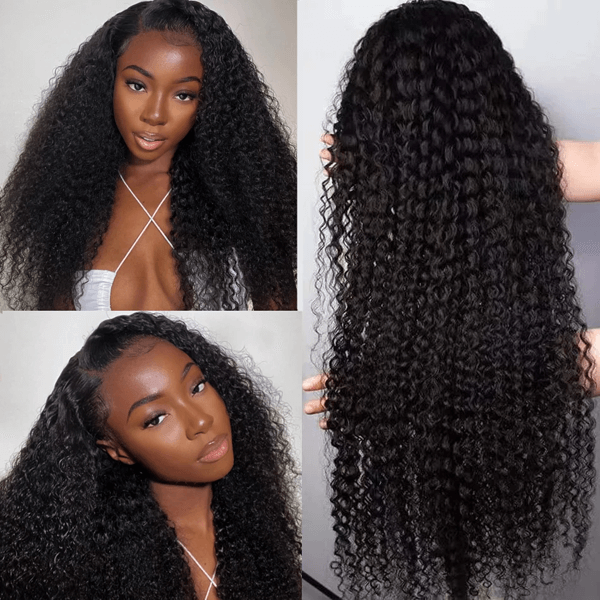 Mslynn 13x6 Lace Front Wig Curly Human Hair Wig Transparent Kinky Curly Lace Front Wig