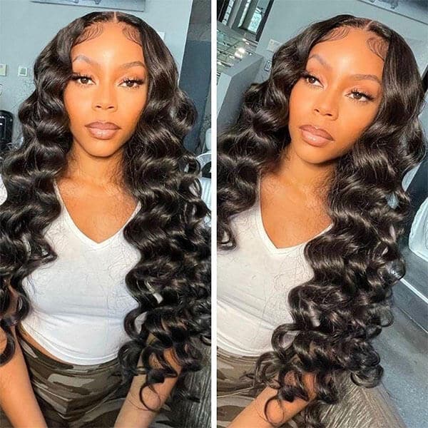 Mslynn Loose Wave 13x6 Lace Frontal Deep Parting Wigs Pre Plucked with Baby Hair