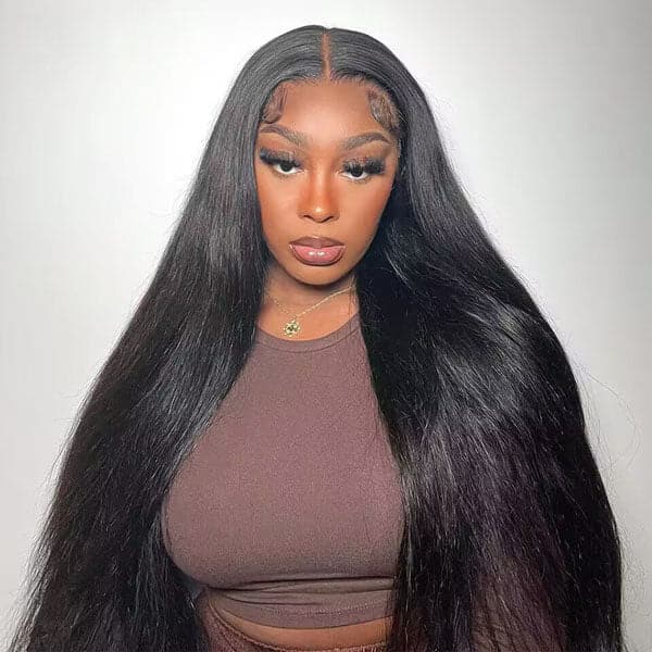 Mslynn 13X6 Lace Frontal Wigs Long Straight Human Hair Wig Transparent Lace Wigs For Women