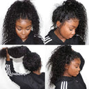 Deep Wave 360 Lace Frontal Wigs 100% Human Hair Pre Plucked Glueless Lace Wig