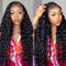 Deep Wave 360 Lace Frontal Wigs 100% Human Hair Pre Plucked Glueless Lace Wig