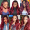 Mslynn 1B/99J 360 Lace Wigs Ombre Burgundy Body Wave Human Hair Wigs