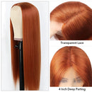 Mslynn Straight 4X4 Lace Closure Wig  Ginger Wig Glueless Wig Real Hair