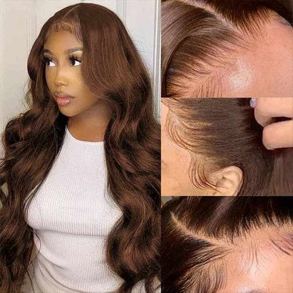 Mslynn Light Brown Wig Body Wave Wig Colored Wigs Human Hair Wig