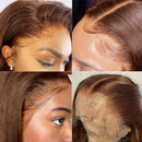 Mslynn Hair Light Brown Wig Straight Human Hair Wig Lace Front Wigs Colored Wigs And Lace Closure Wig