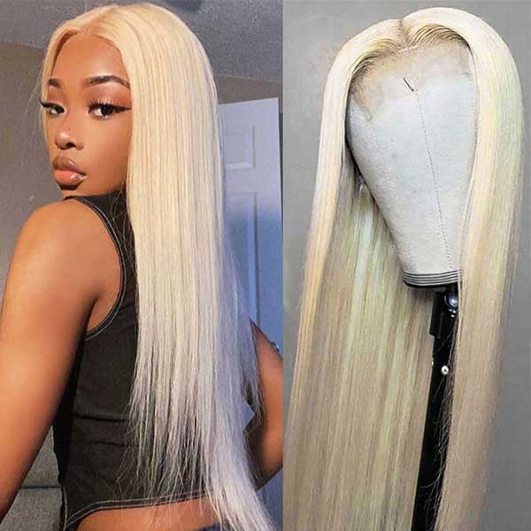 Mslynn 613 Blonde 4x4 Lace Closure Wig Human Hair Wigs Pre Plucked Straight Human Hair