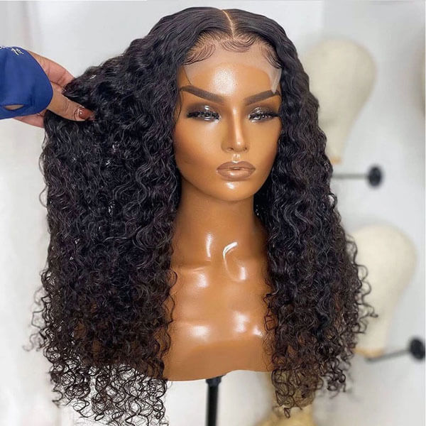 Mslynn 4x4 Lace Closure Wig Water Wave Human Hair Wigs Pre Plucked Wigs Real Hair