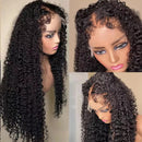 4C Edges Kinky Curly 5X5 Lace Closure Wig Culry Human Hair Wigs For Women Remy Hair