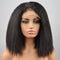 Type 4C Kinky Edges Hair 5X5 Lace Closure Wig Kinky Straight Bob Wigs