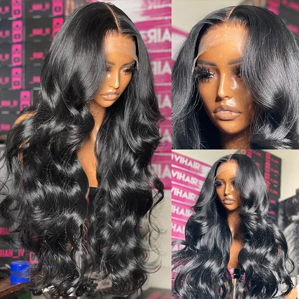 Mslynn 6X6 Lace Closure Wig Transparent Lace Wig Body Wave Wigs Deep Part Wig