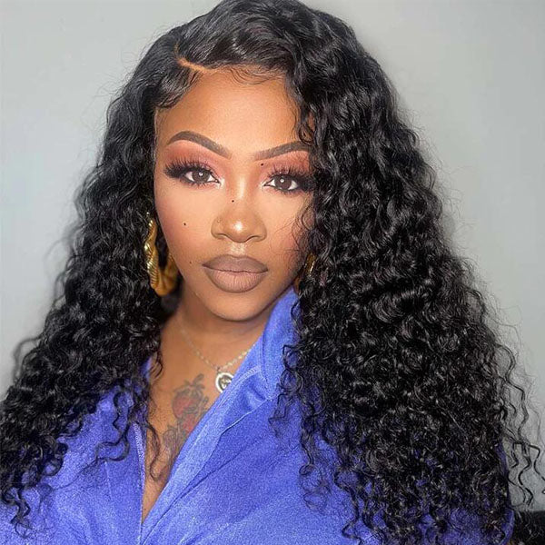 Mslynn Water Wave 6x6 Lace Closure Wigs Transparent Lace Wig Deep Part Wig