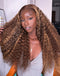 Jessies Wig TIKTOK Highlight Honey Blonde Curly 13x4 Lace Frontal Wig Glueless Human Hair Wig