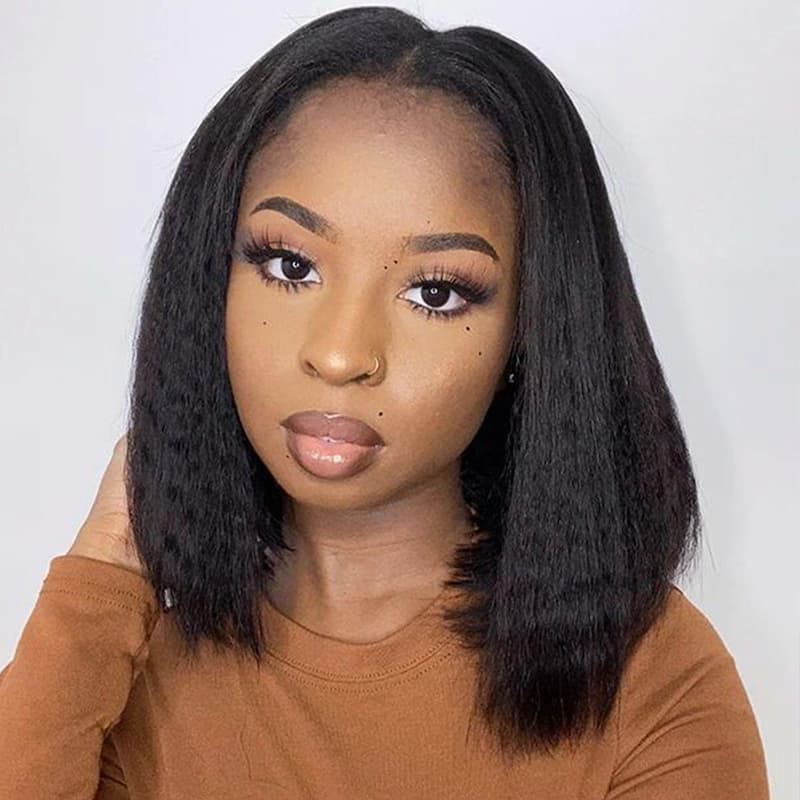 USA 2 Day Express Shipping Buy One Get One Free 13x4 Lace Front Water Wave Bob Plus V Part Yaki Straight Bob Wig
