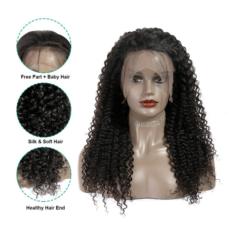 Aligrace Peruvian 13x4 Lace Kinky Curly Wigs