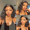 Comb Sale $99.99 T part Lace Frontal Human Hair Straight plus Water Wave Bob Wig
